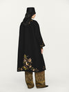 IN TO THE EAST 2025 Autumn/Winter Floral Embroidered Long Coat ITE-E1DGAW063BL22CO-HEI Black